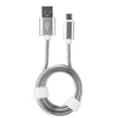 Cable USB a MicroUSB 1 Metro | Carga y Transferencia de Datos V8 – Recubrimiento Metálico | MC-IRONMICRO