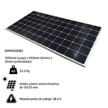 Cargar imagen en el visor de la galería, Panel solar monocristalino de 72 módulos | MP-CELDA340WN