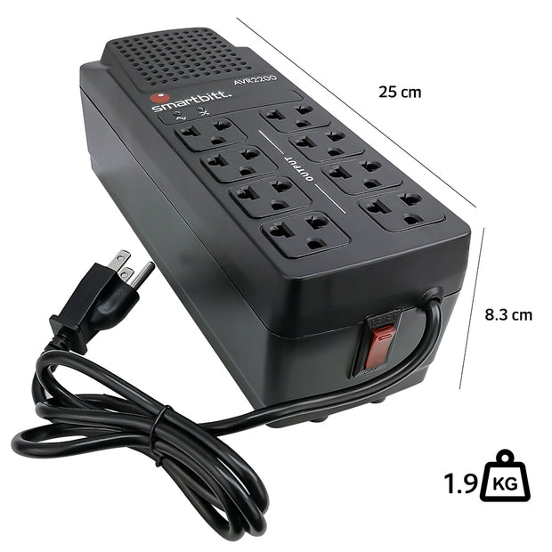 Regulador electrónico automático de voltaje | MP-REG2200X8