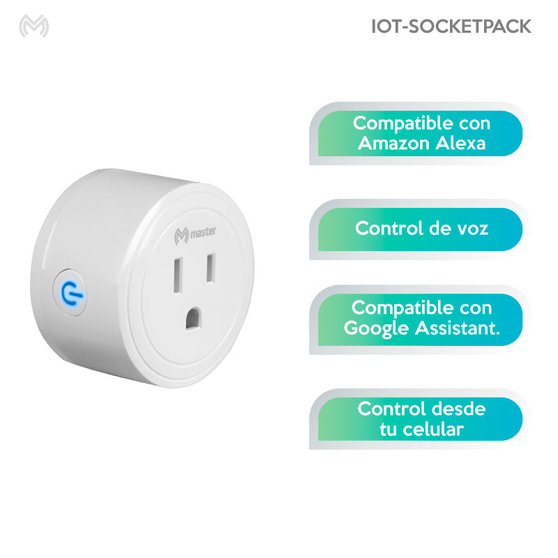 Kit de 4 piezas de enchufes inteligentes WIFI | IOT-SOCKETPACK