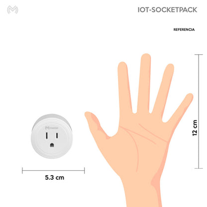 Kit de 4 piezas de enchufes inteligentes WIFI | IOT-SOCKETPACK