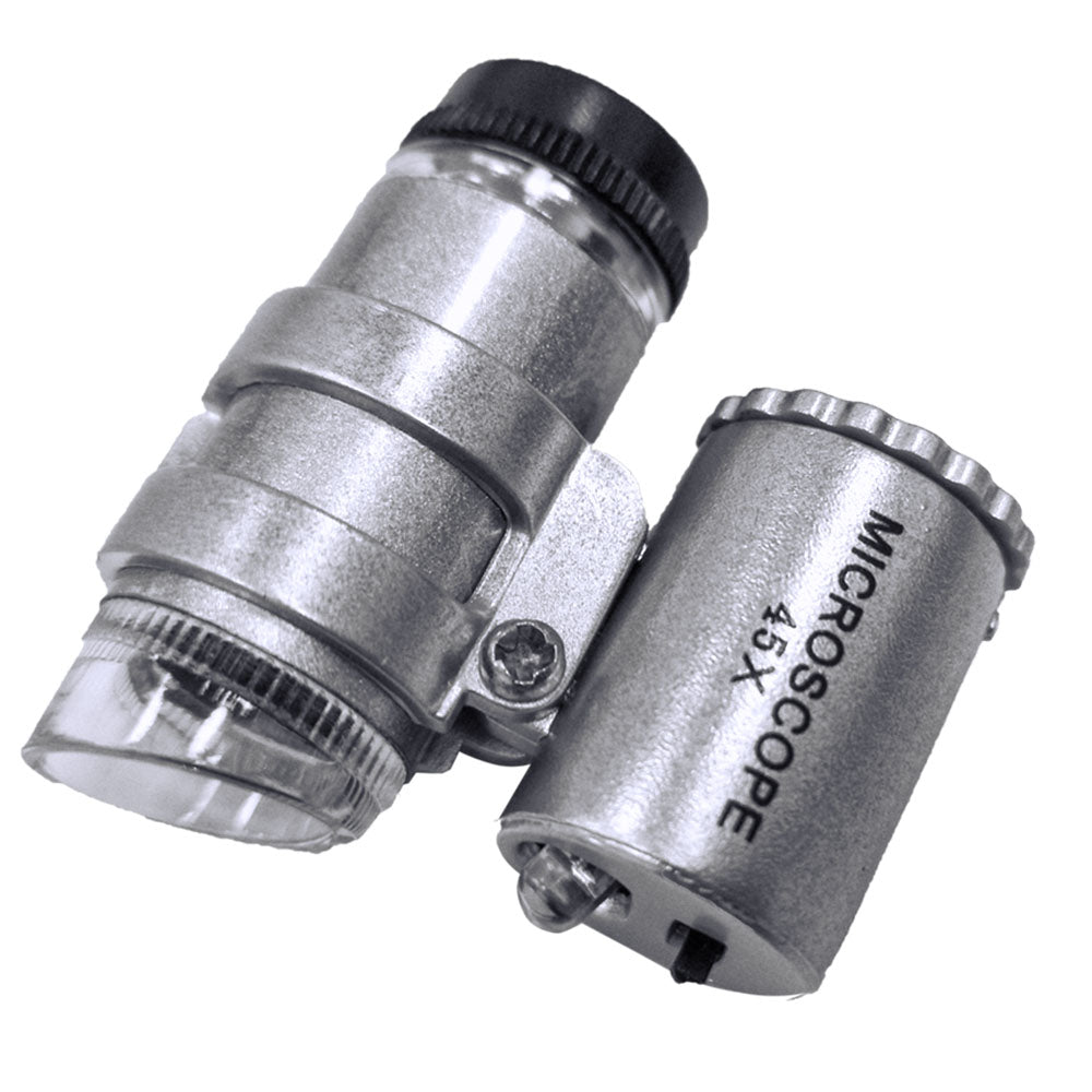 Mini microscopio de bolsillo con 45x y luz led | WE-MG1008MICROS