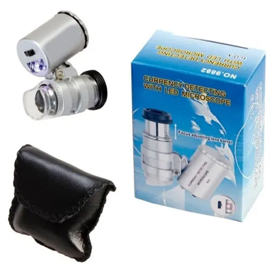 Mini microscopio de bolsillo con 45x y luz led | WE-MG1008MICROS