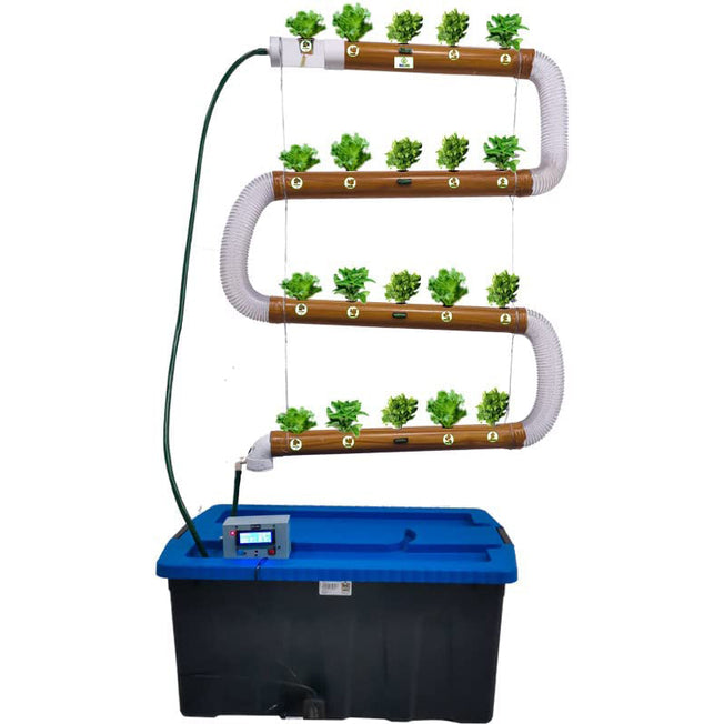 Sistema Hidropónico Vertical con Controlador Inteligente de Flujo de Agua PH Humedad Temperatura Intensidad de Luz UV ECO-IOT20V