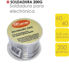 Cargar imagen en el visor de la galería, Soldadura en rollo de 200 g | SOLDADURA-200G