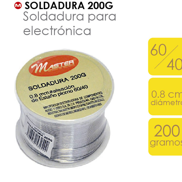 Soldadura en rollo de 200 g | SOLDADURA-200G